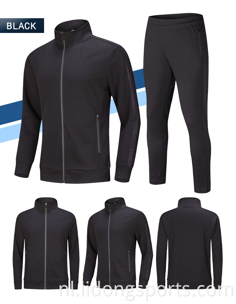 OEM Service Men Custom Quality Embroidery Winter Gym Polyester Tracksuit